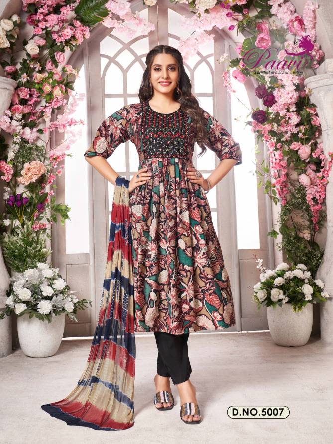 Panth By Paavi Modal Printed Embroidery Kurti With Bottom Dupatta Wholesale Market In Surat